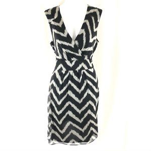 Steffen Schraut A Line Dress Silk Chevron Striped